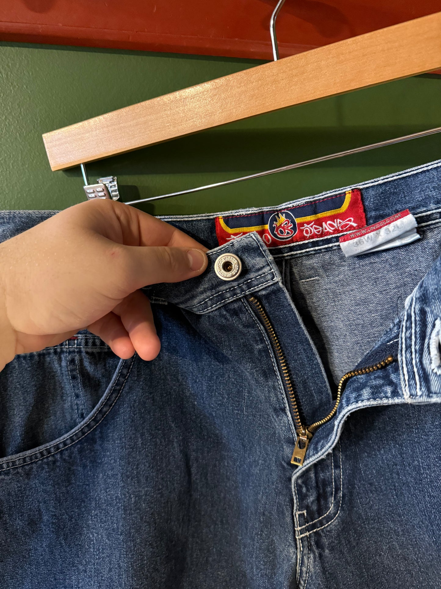 Vintage Y2K JNCO Re-Worked Stash Pocket Denim Jorts- 36