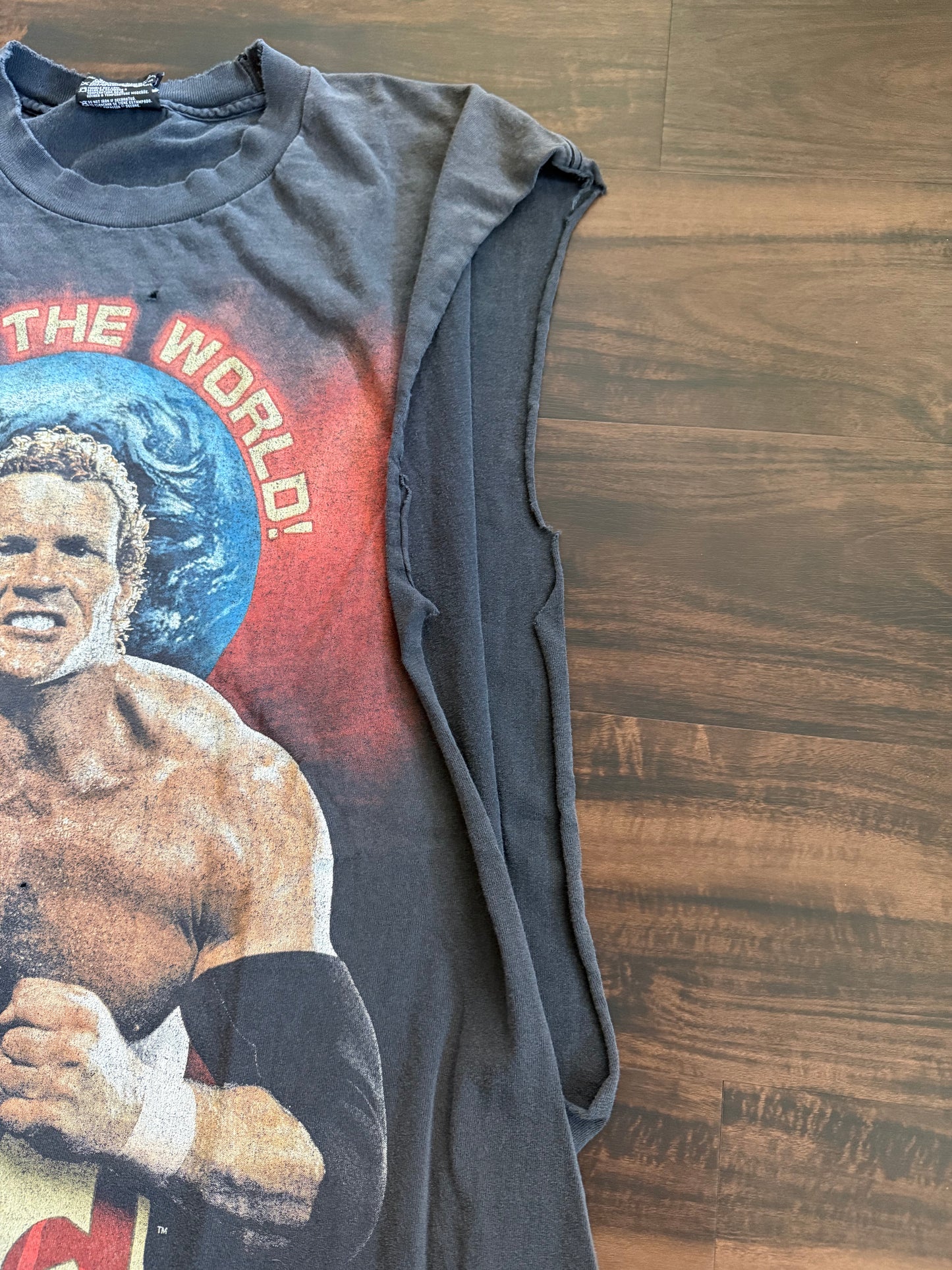 Vintage WWF Sid I Rule The World Cut-Off Wrestling T-Shirt- XL