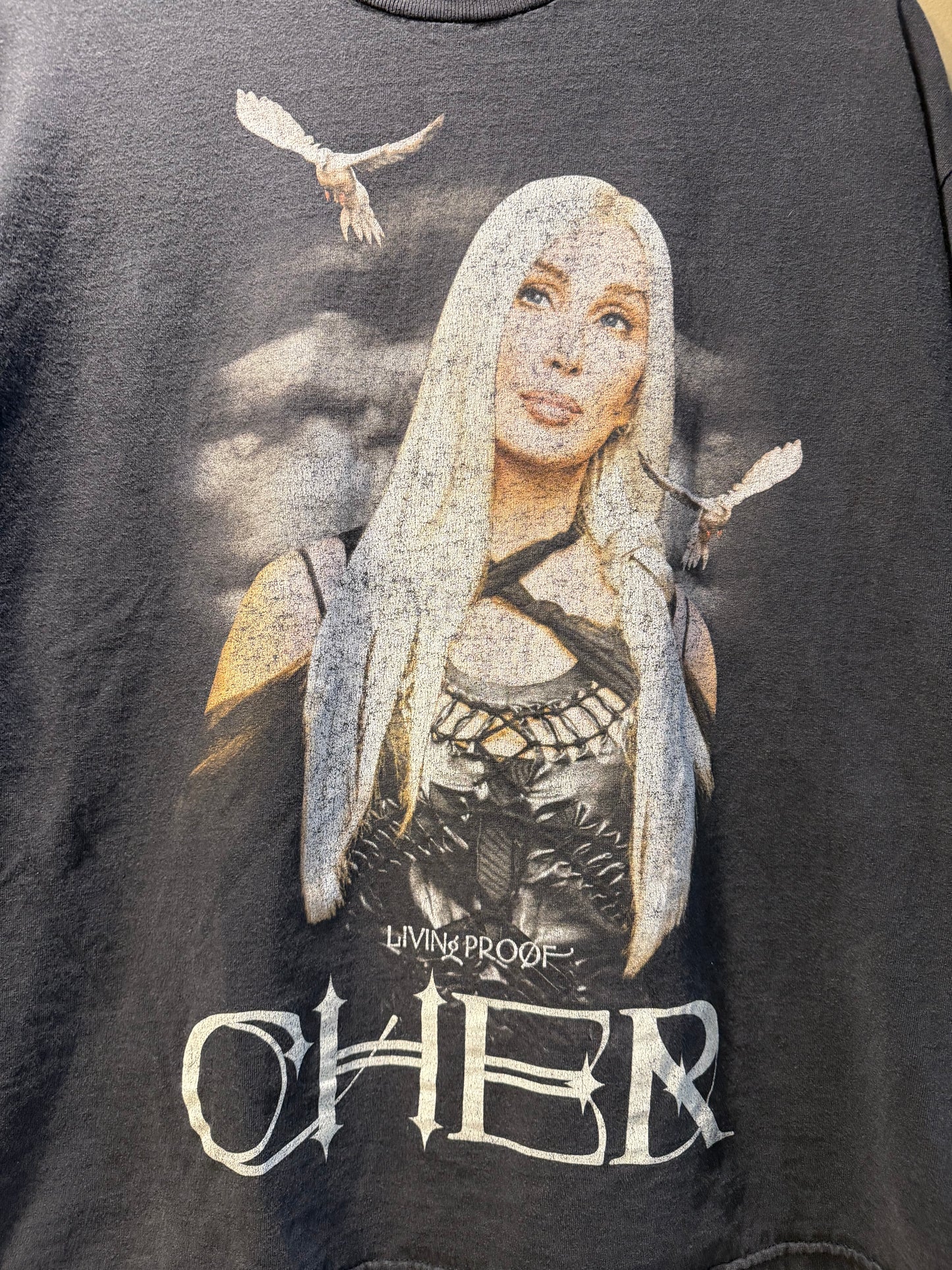 Vintage Y2K Cher Living Proof Tour T-Shirt- XL