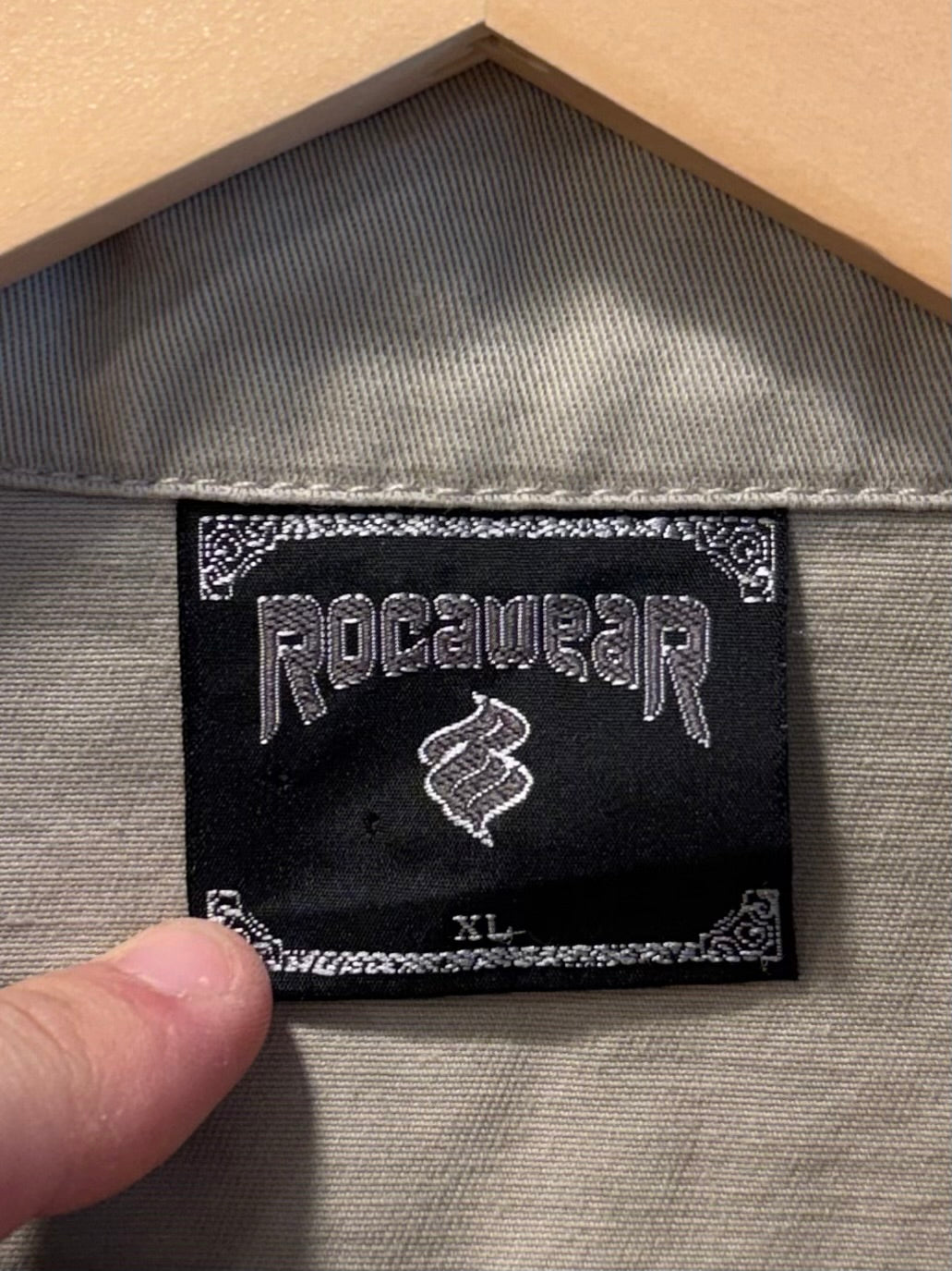 Vintage Rocawear Tan Denim Jacket Vest- XL