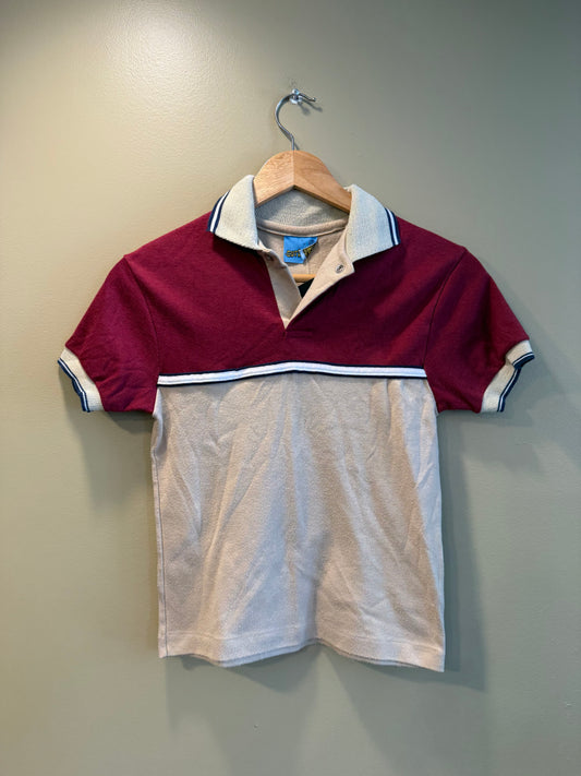 Vintage 70s Women’s Cut Loose Baby Tee Polo Shirt- S