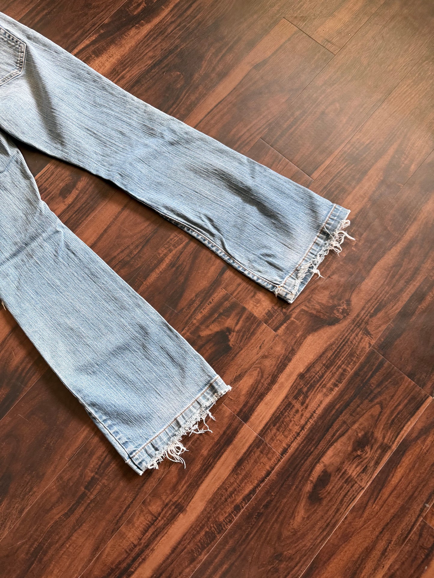 Vintage Gap Long & Lean Flared Distressed Denim Jeans- 31x32