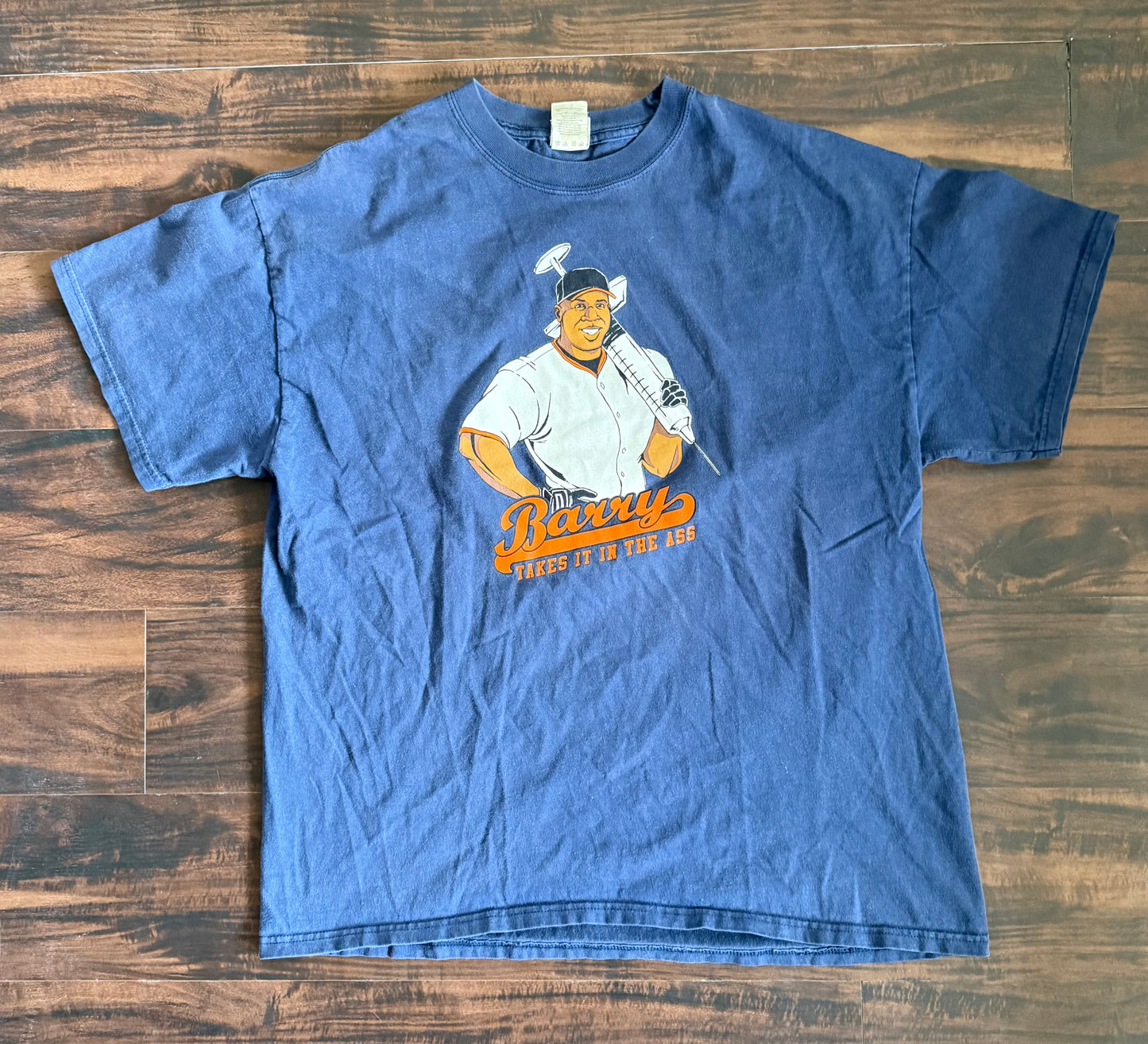 Vintage Barry Bonds Takes It In The Ass Parody T-Shirt- L