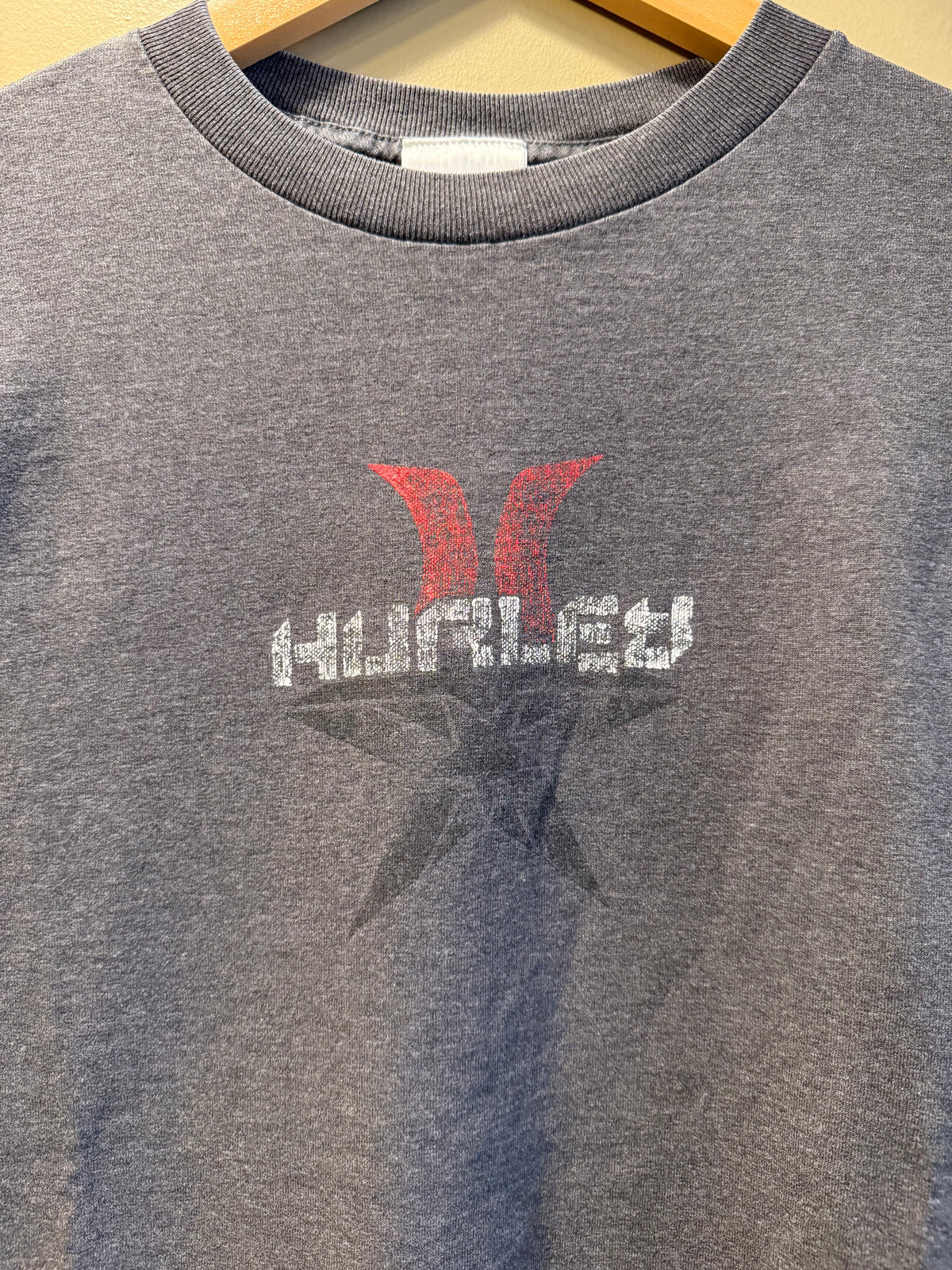 Vintage Hurley Dark Gray Star Logo T-Shirt- M