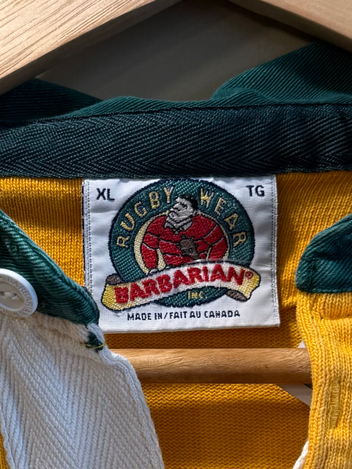 Vintage Australian Yellow Long Sleeve Rugby Shirt- XL