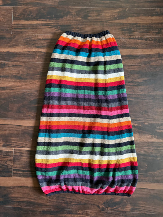 Vintage Amano Rainbow Striped Alpaca Wool Skirt- S