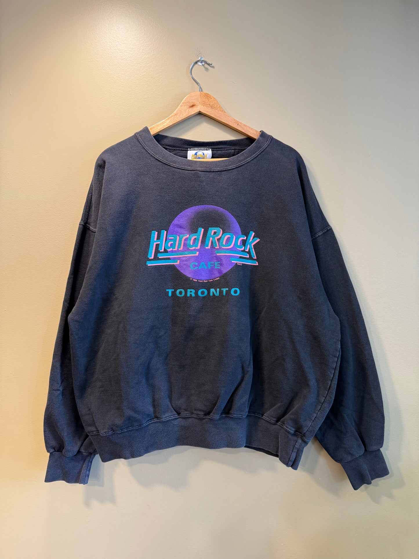 Vintage Hard Rock Cafe Toronto Black Crewneck Sweatshirt- XL