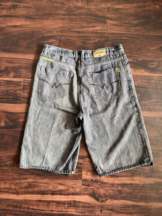 Vintage Y2K Terminal Dark Gray Denim Jean Shorts- 38