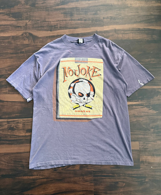 Vintage No Joke Smokes Streetwear T-Shirt- L