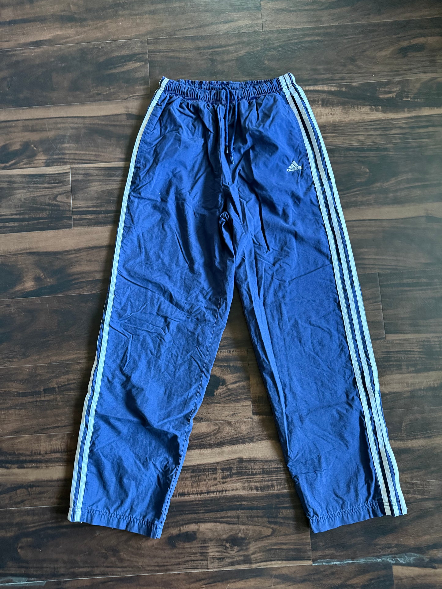 Vintage Adidas Blue Striped Athletic Track Pants- 30x30