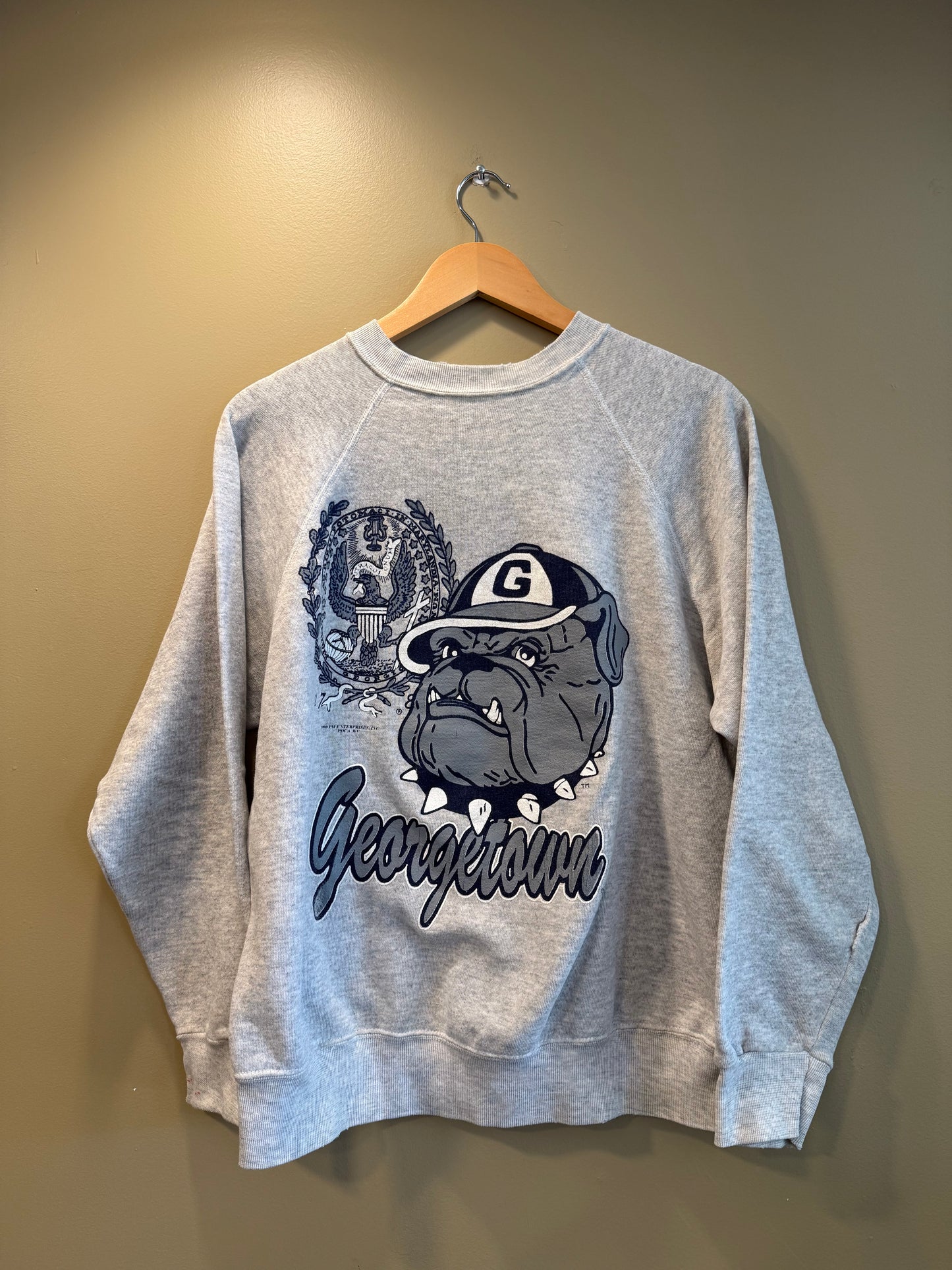 Vintage Georgetown University Bulldogs Crewneck Sweatshirt- L