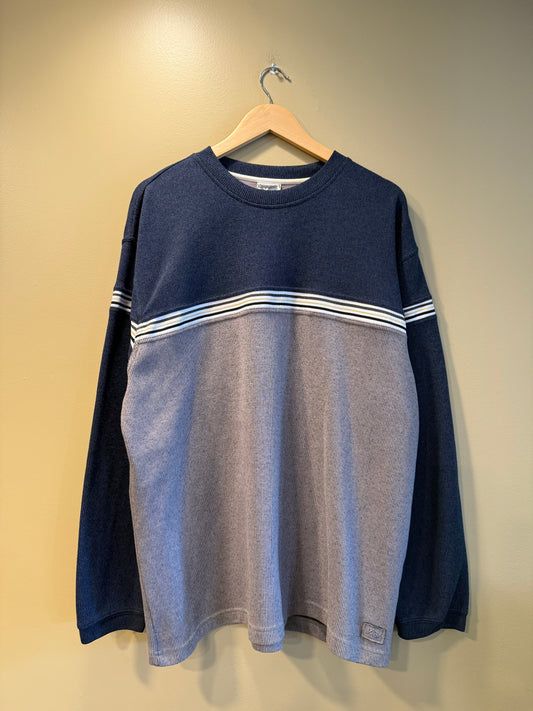 Vintage XG Blue & Gray Thermal Longsleeve Shirt- L