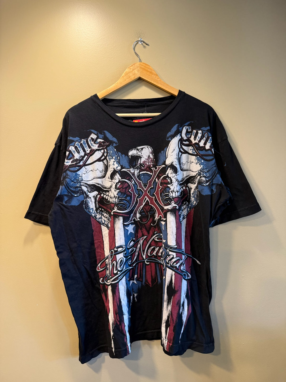 Vintage Y2K Xtreme Couture Skulls T-Shirt - XXL