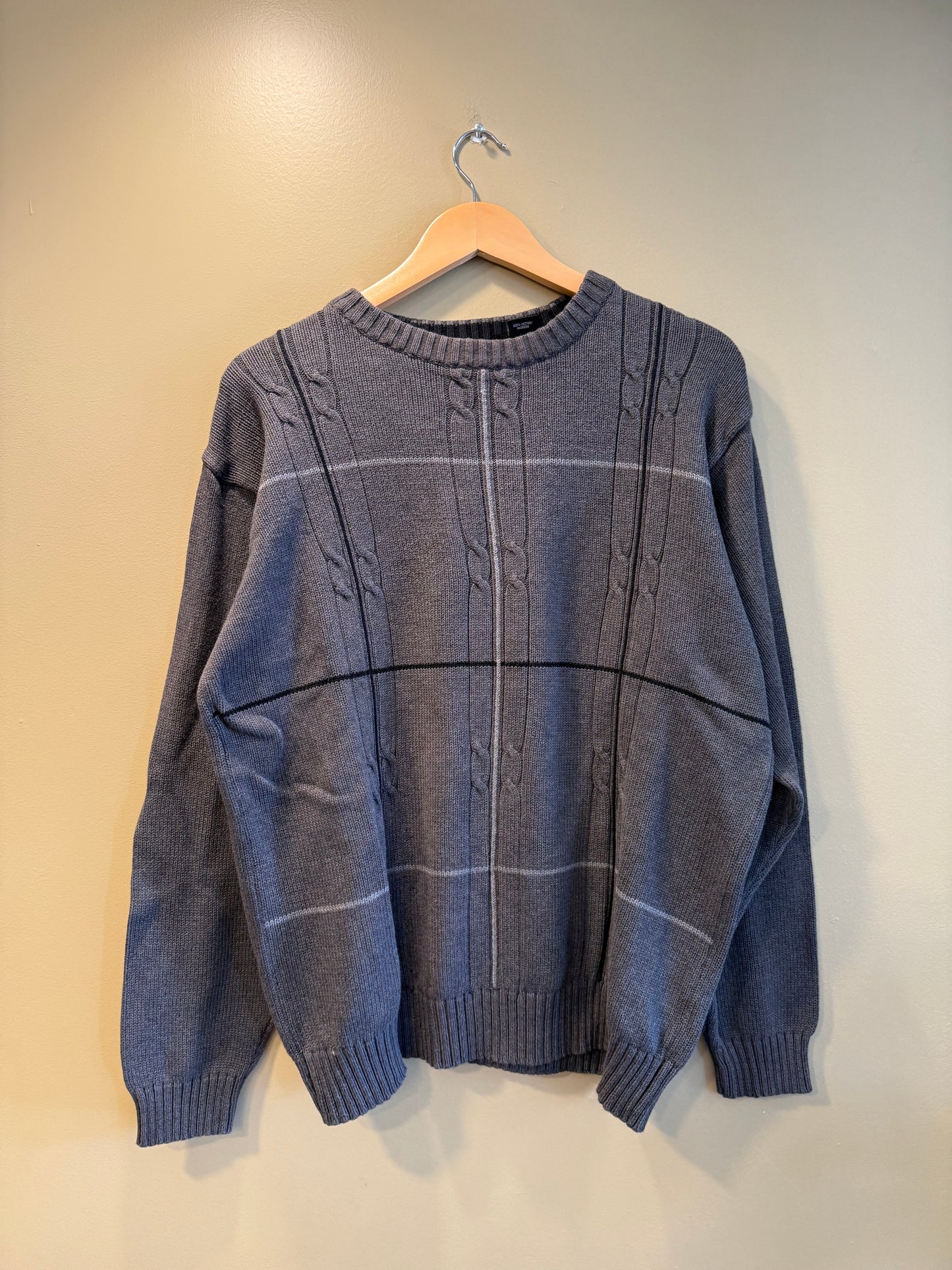 Vintage Haggar Cotton Dark Gray Sweater- L