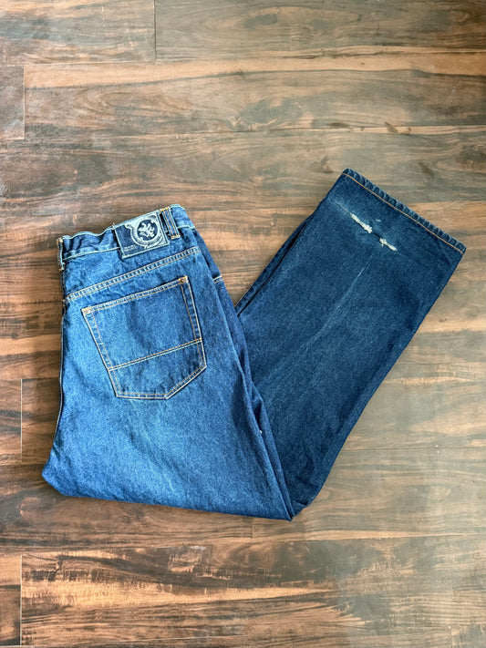 Vintage Y2K Baby Bluez Dark Wash Streetwear Denim Jeans- 40x34