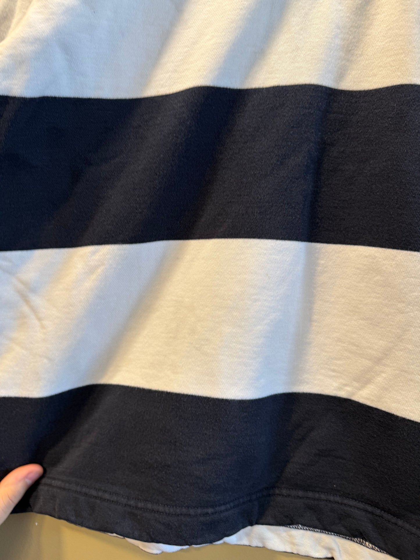 Vintage Lauren Ralph Lauren Striped Collared Sweatshirt- L