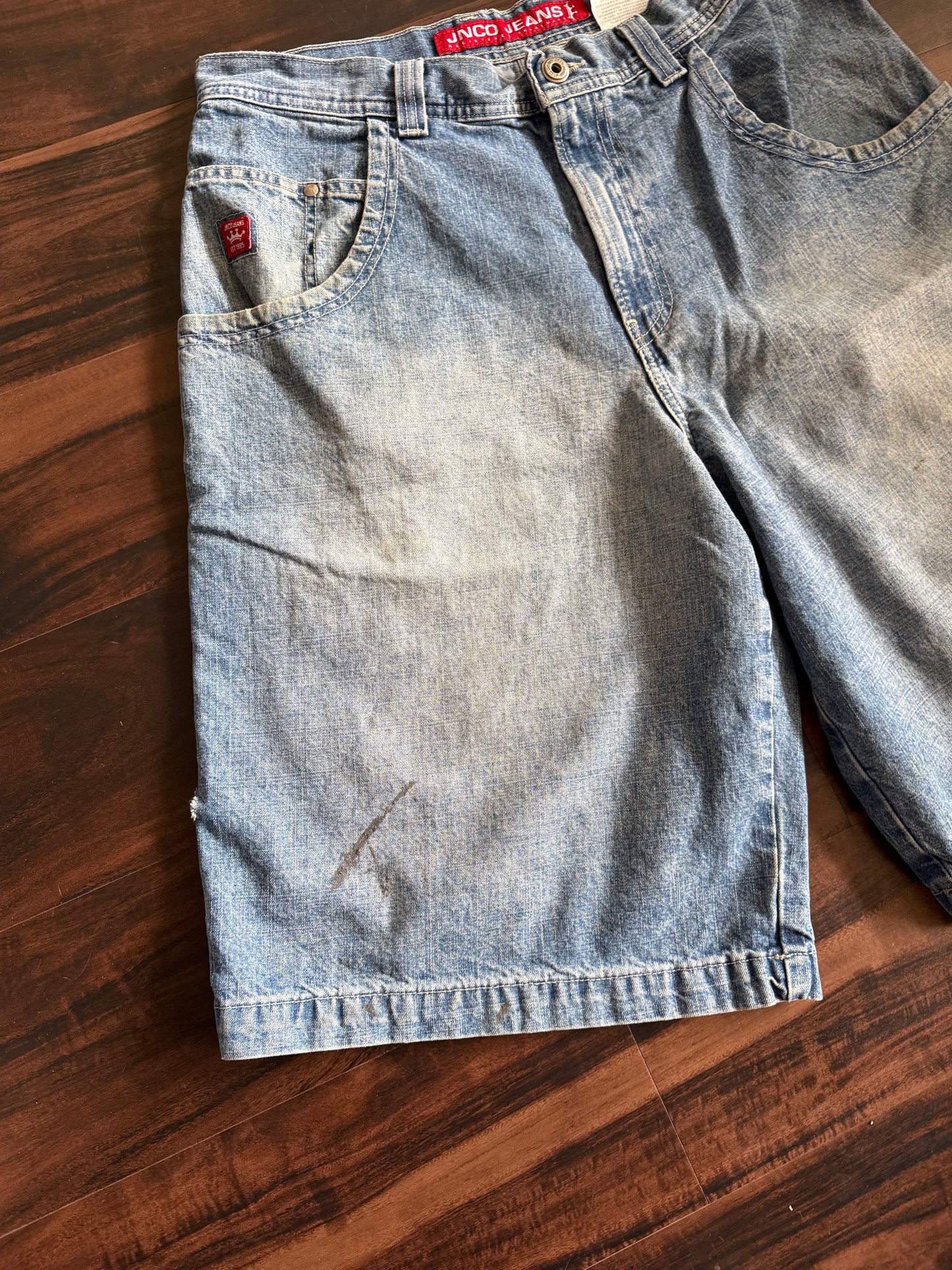 Vintage Y2K JNCO Snake Baggy Streetwear Denim Jean Shorts- 34