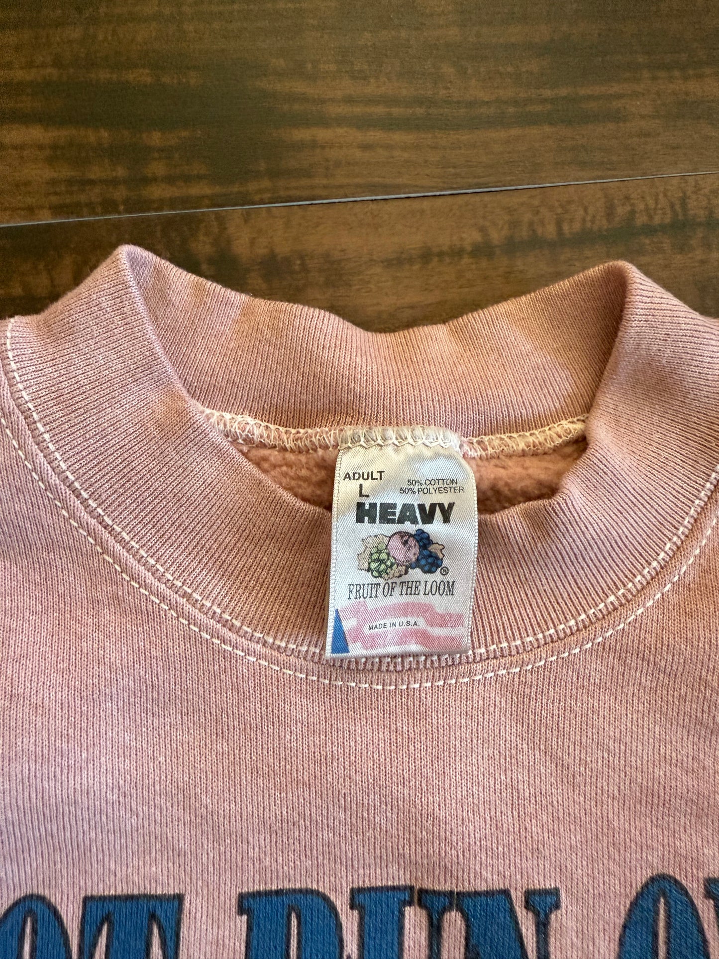 Vintage Information Super Highway Natural Dyed Brown Crewneck Sweatshirt- L