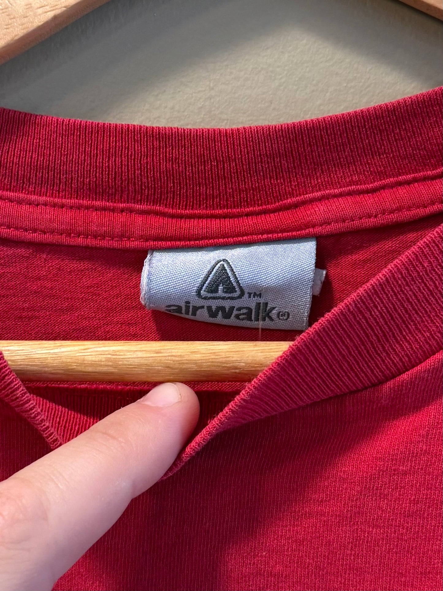 Vintage Airwalk Tony Hawk Skateboarding Red Long Sleeve T-Shirt- XL