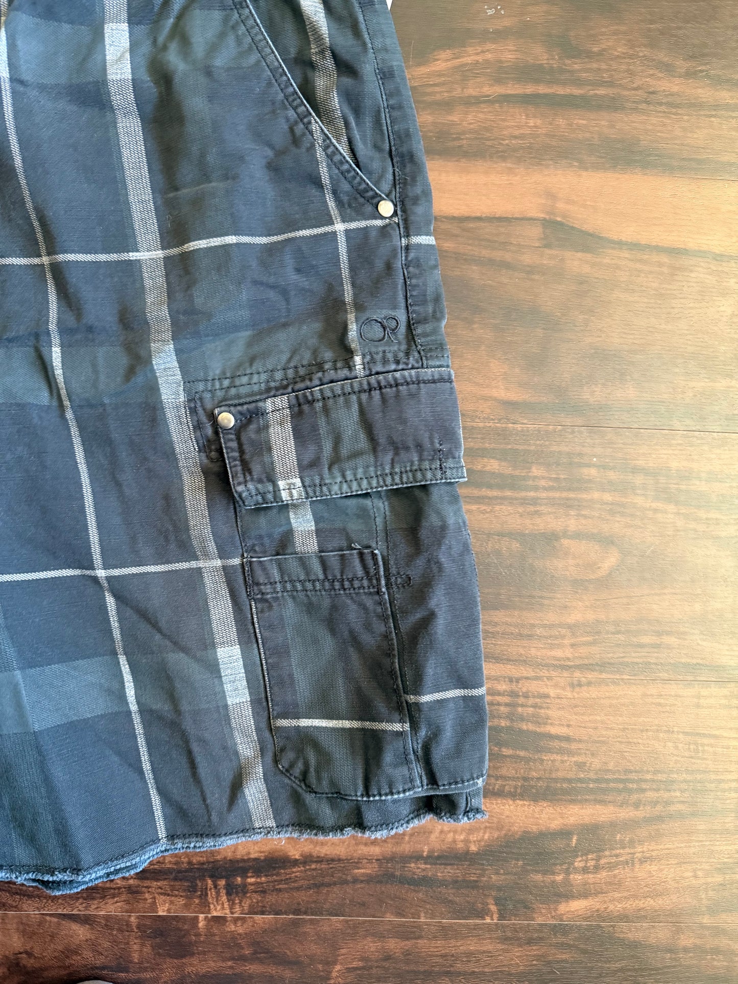 Vintage Y2K Ocean Pacific Baggy Fit Black Cargo Shorts- 42