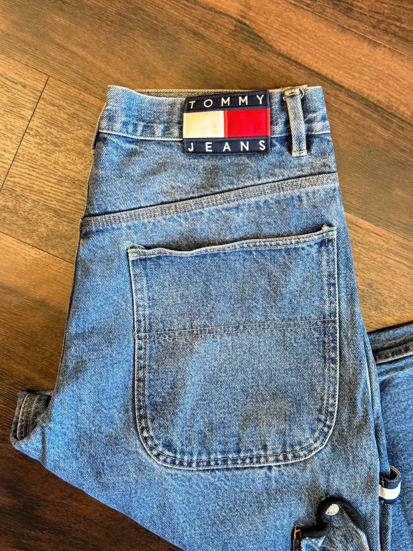 Vintage Tommy Hilfiger Streetwear Carpenter Denim Jeans- 34x32