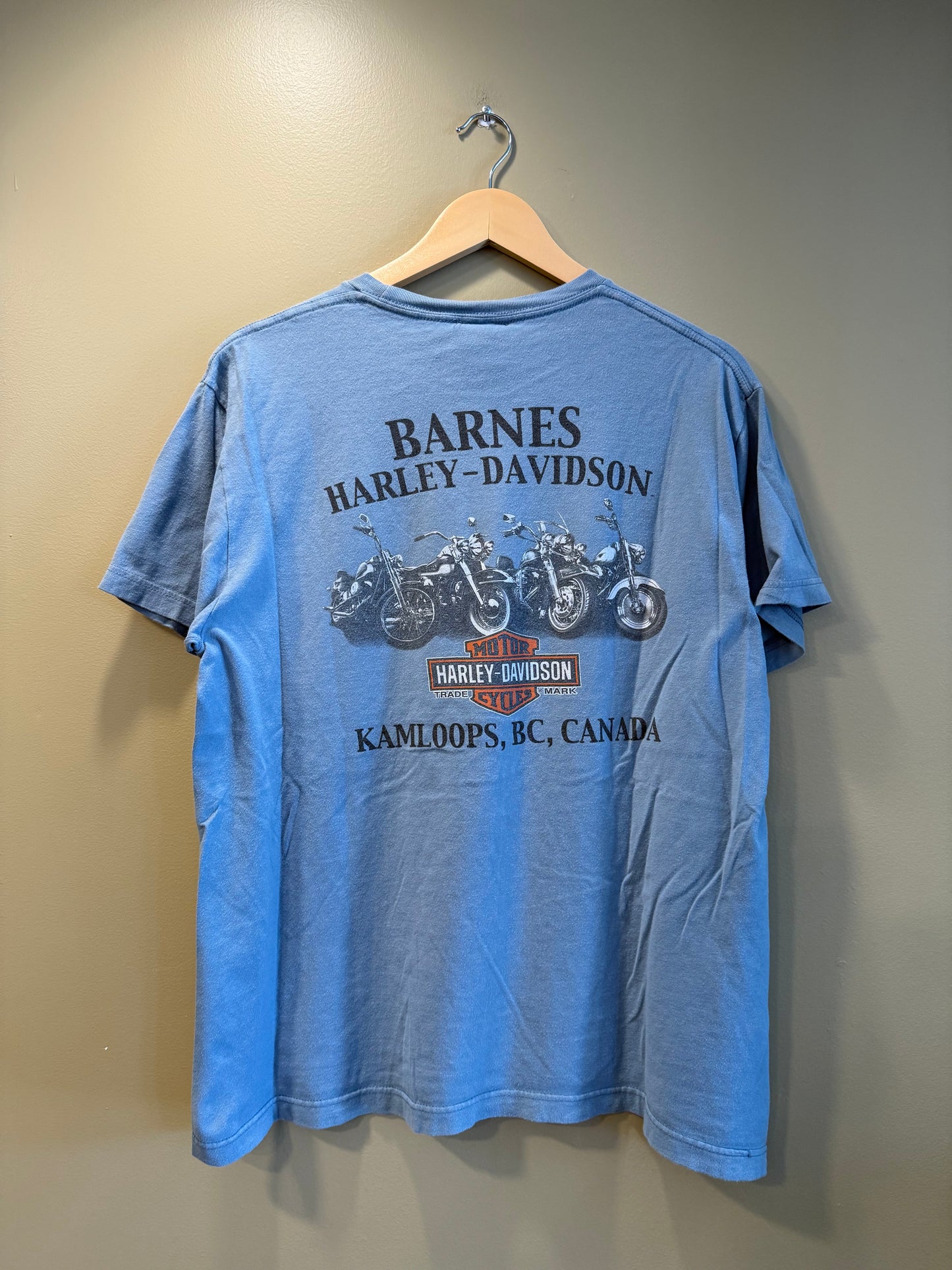 Vintage Harley Davidson Stars & Stripes Canada T-Shirt- L