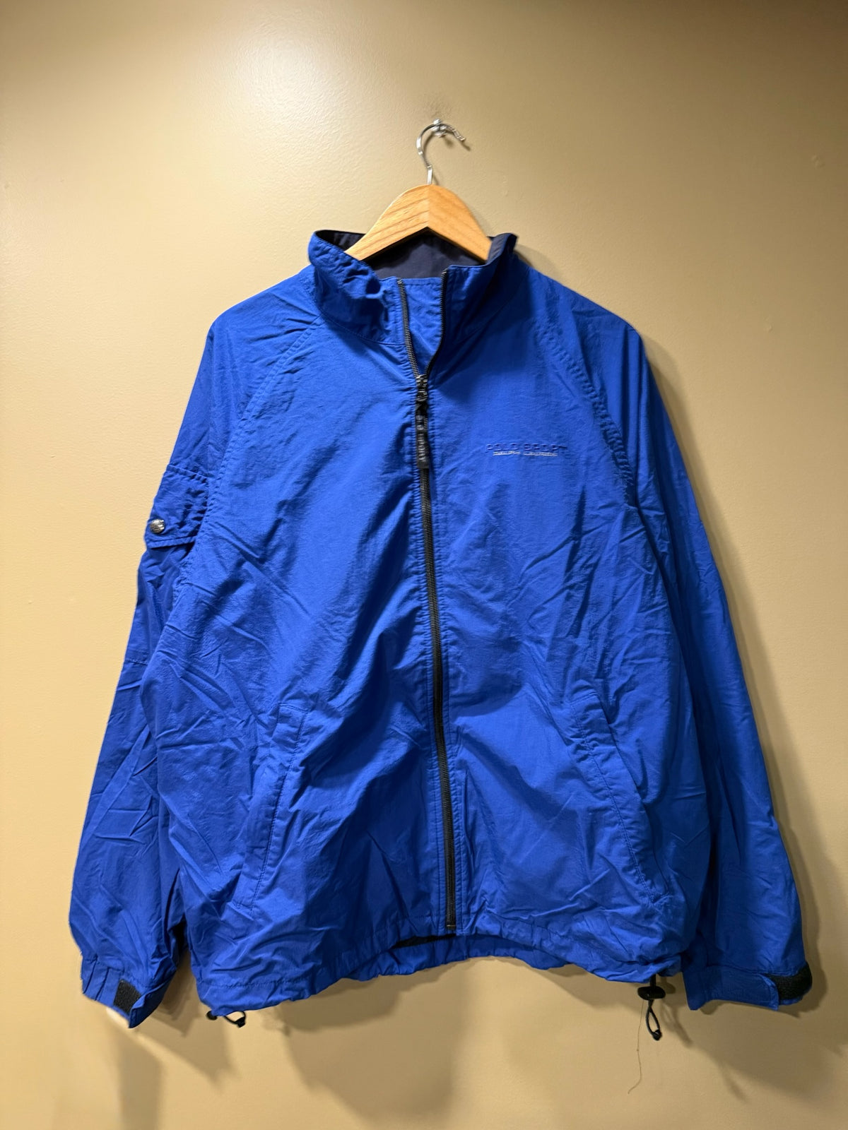 Vintage Polo Sport Ralph Lauren Blue Zip Windbreaker Jacket - L