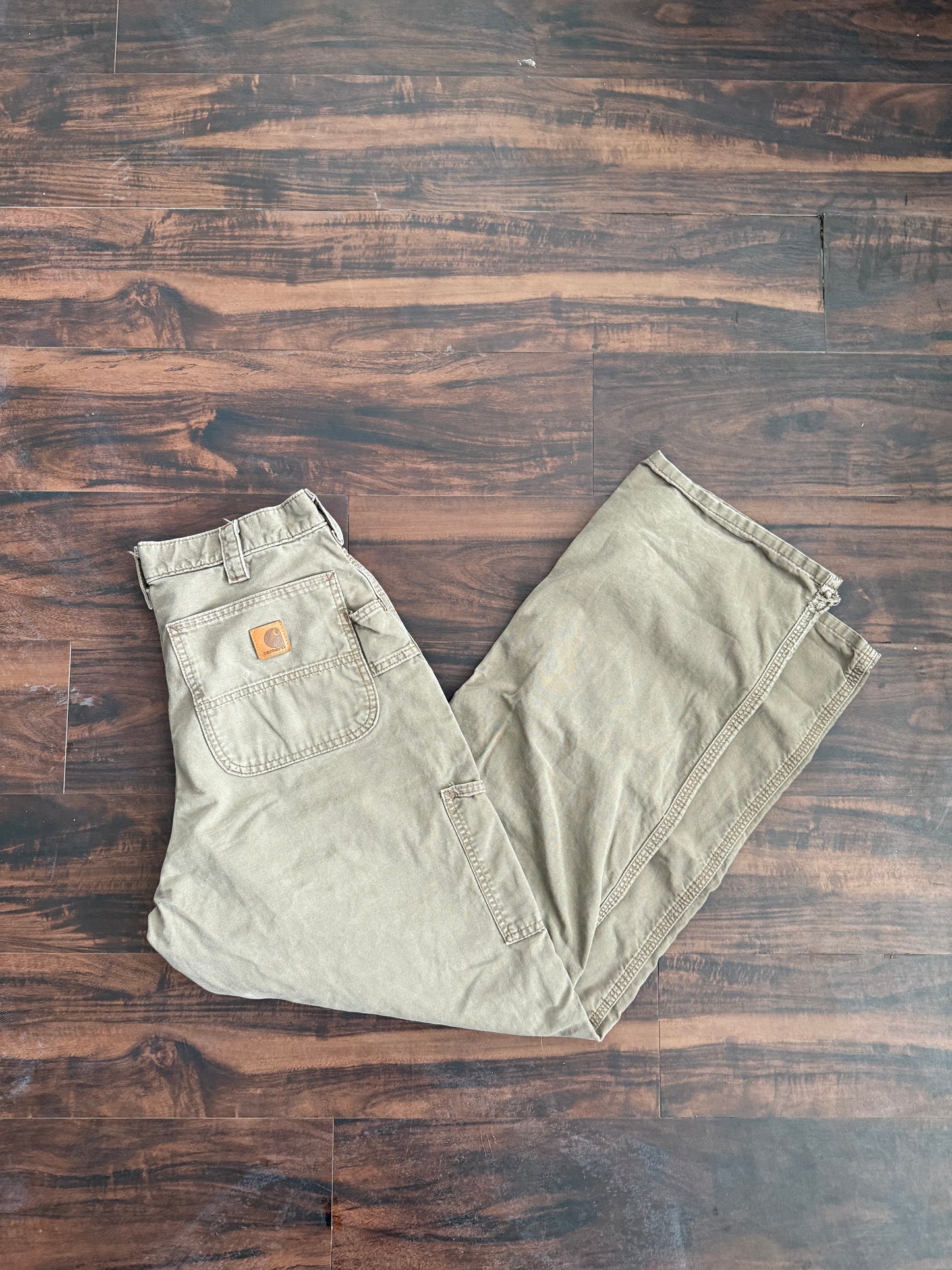 Vintage Carhartt Dark Tan Carpenter Workwear Canvas Pants- 30x32
