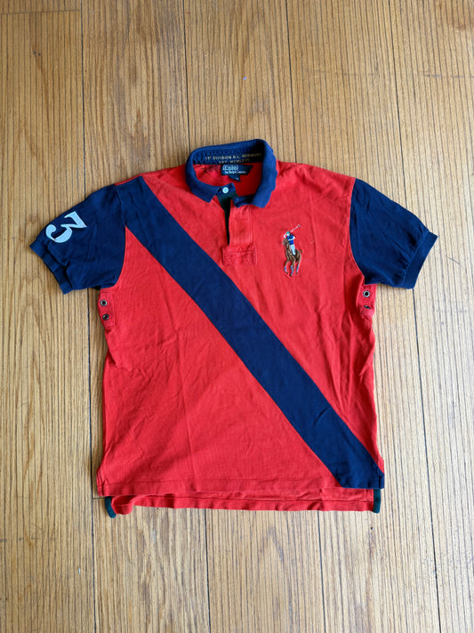 Vintage Polo Ralph Lauren 1st Division R.L. Regiment Big Pony Polo Shirt- L