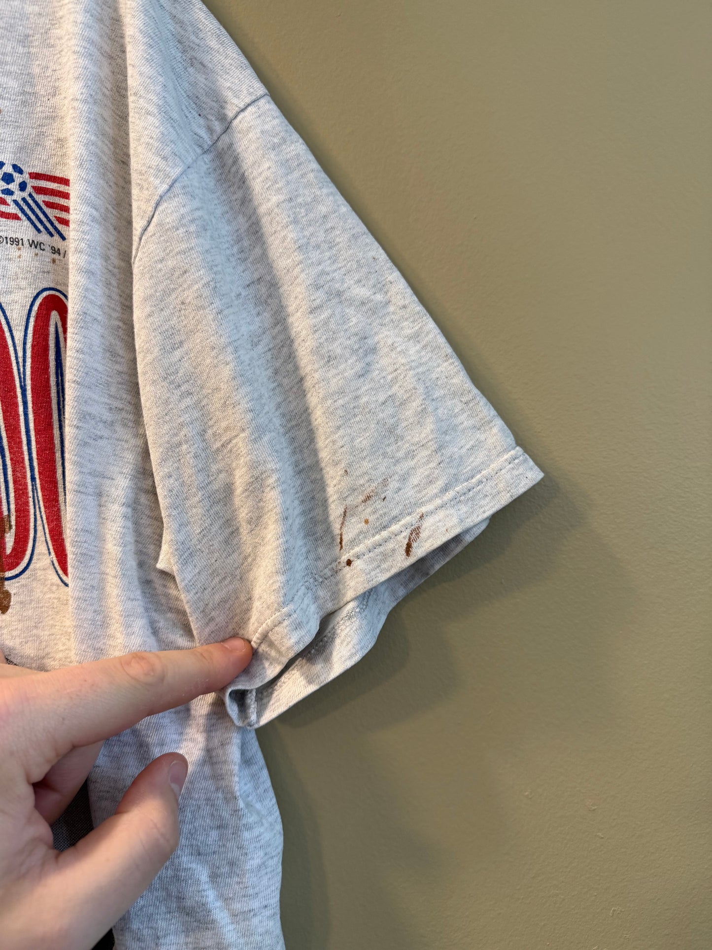 Vintage United States World Cup 94 Heavily Distressed T-Shirt- XL