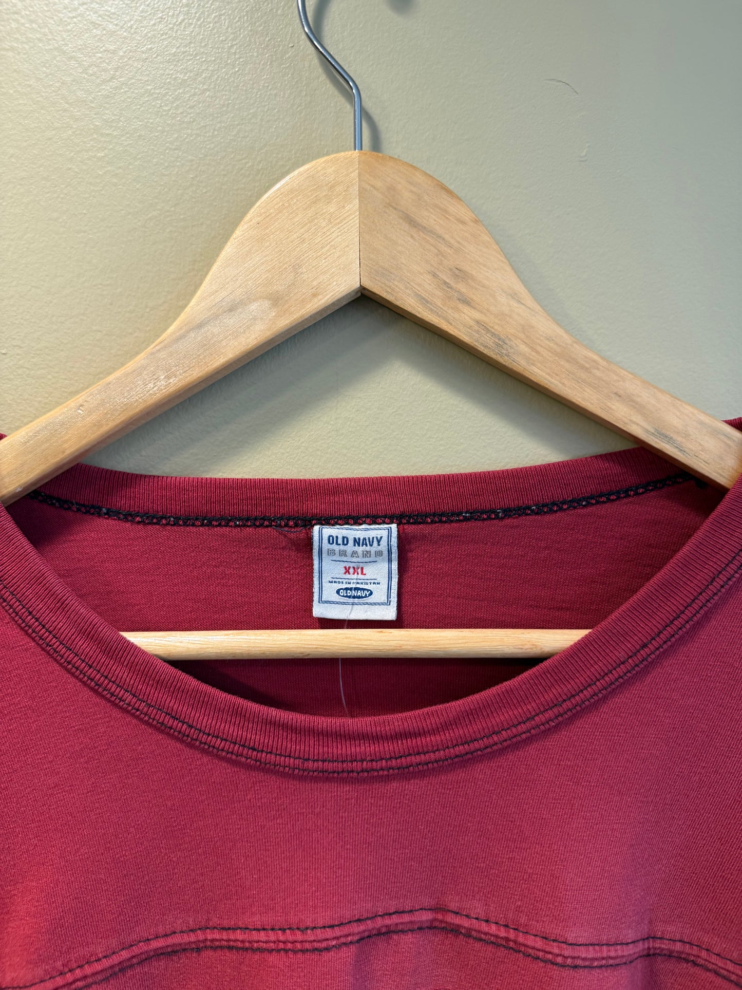 Vintage Old Navy Boston 67 Red Long Sleeve T-Shirt- M