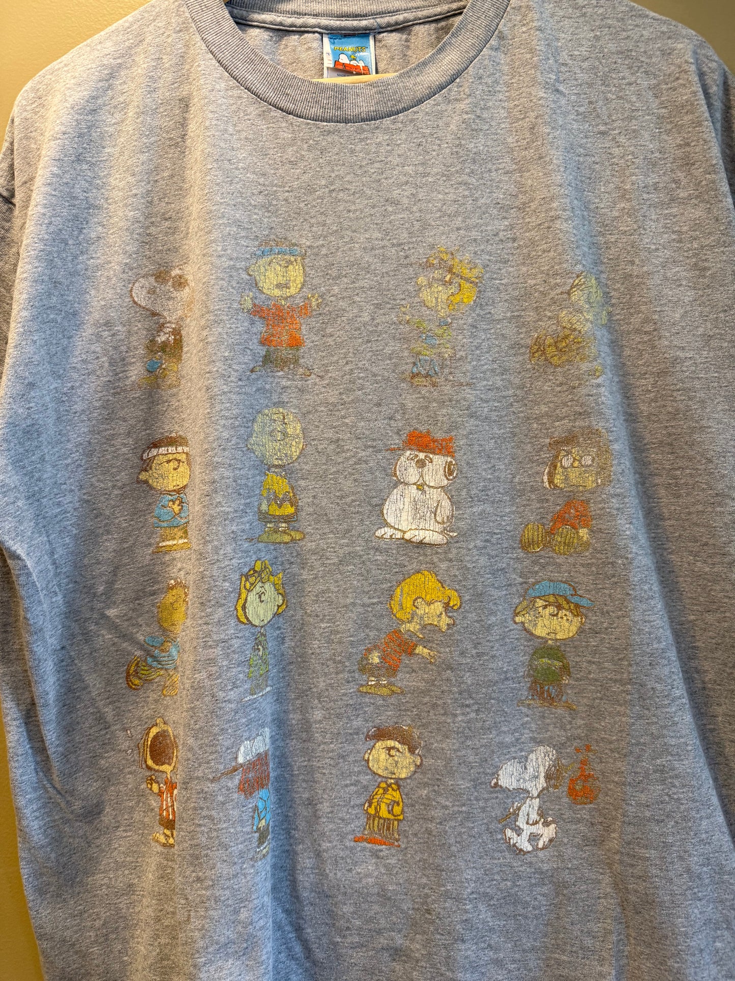 Vintage Peanuts Whole Cast Gray T-Shirt- XL