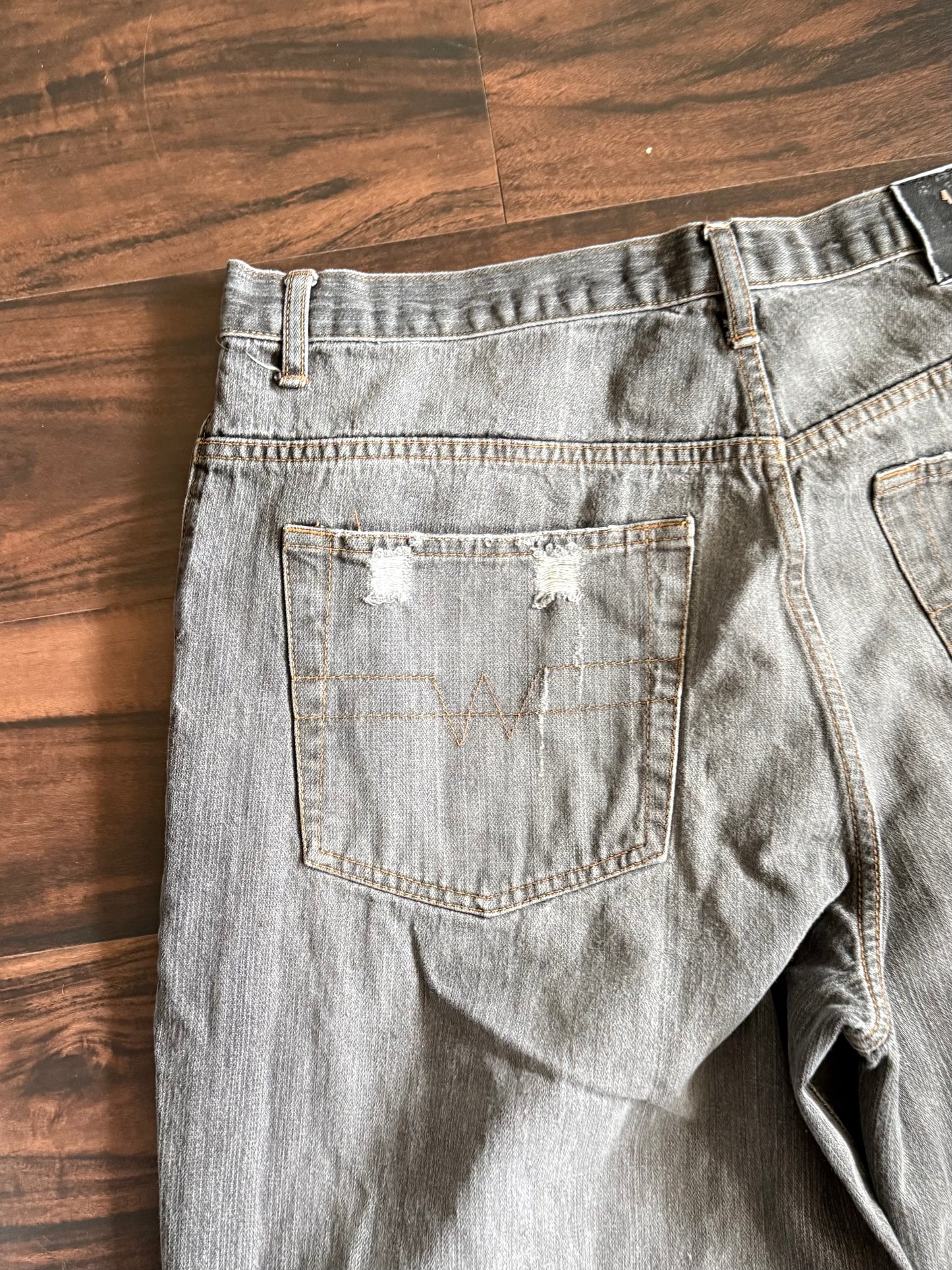 Vintage Y2K Webs Streetwear Black Denim Jeans- 36x32