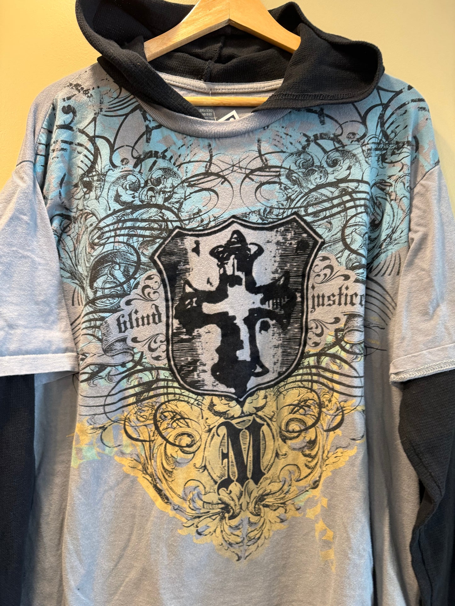 Vintage Y2K No Boundaries Gothic T-Shirt Hoodie Sweatshirt- XL