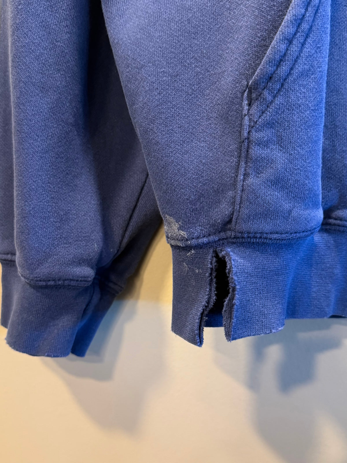 Vintage Carhartt Distressed Blue Hoodie Sweatshirt- M