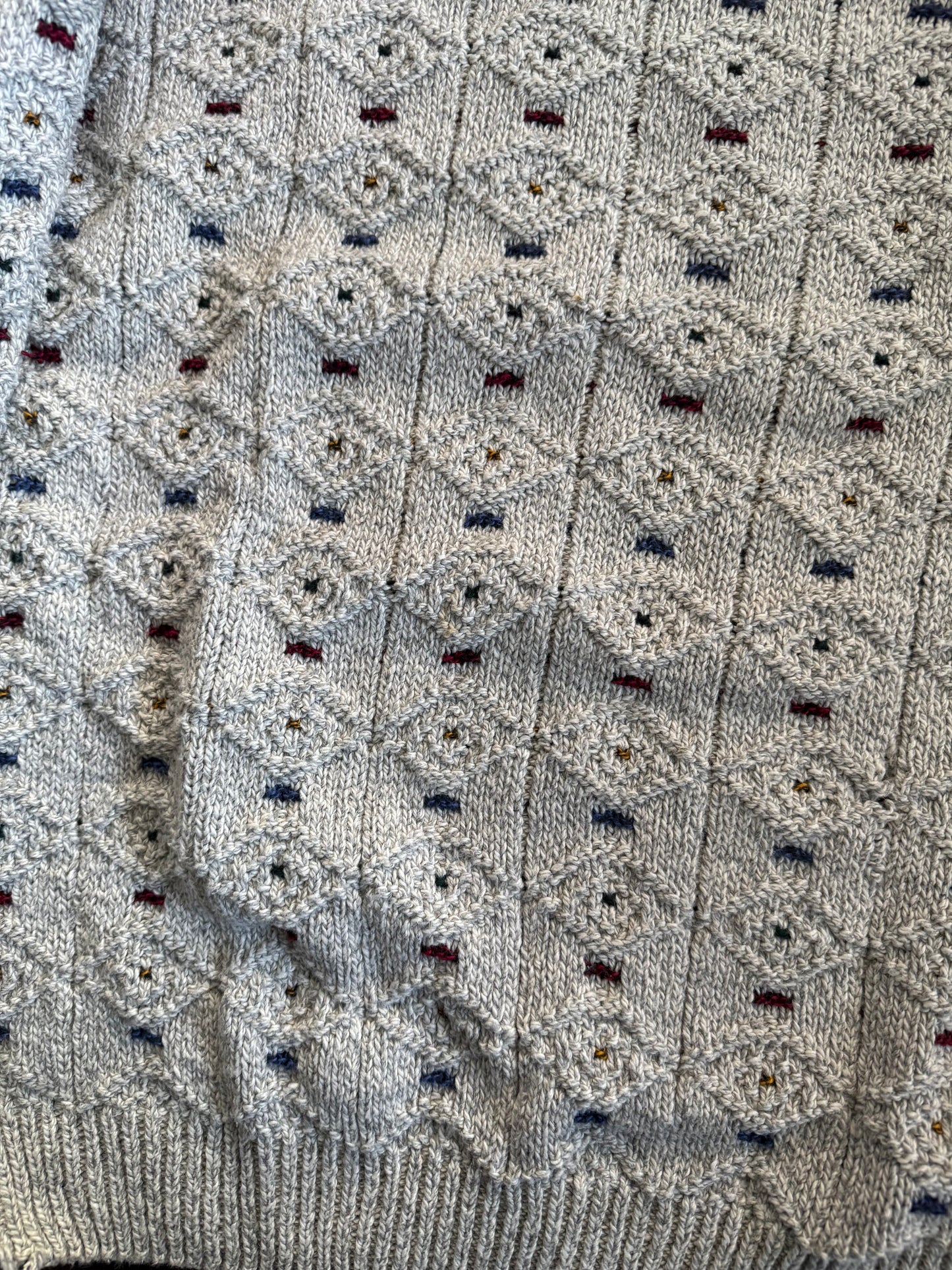 Vintage Van Heusen Cotton Speckle Knit Sweater- M