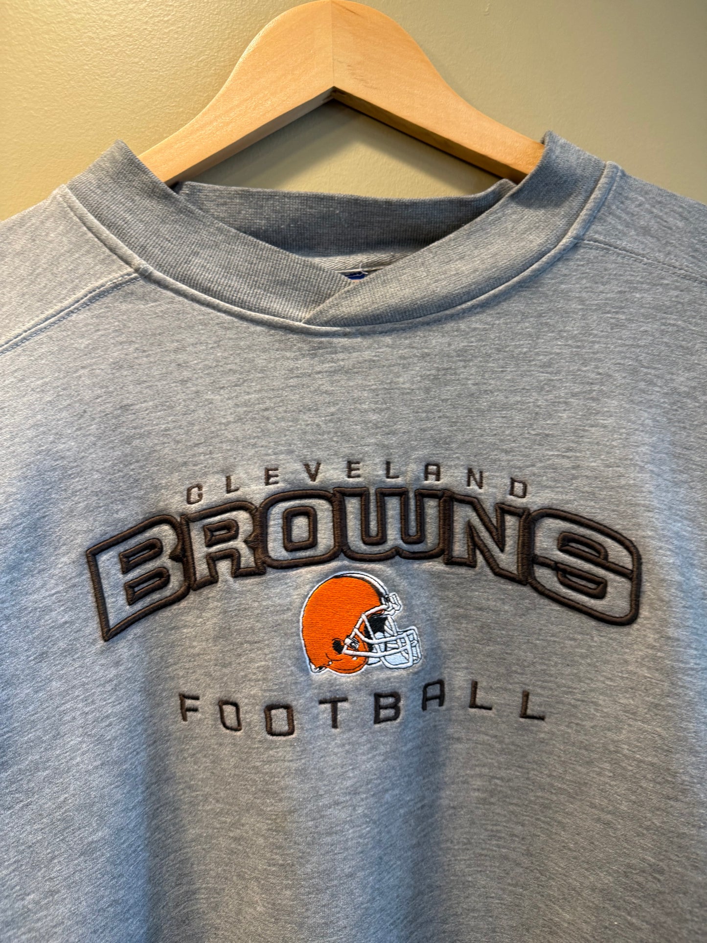 Vintage Cleveland Browns Gray Reebok Embroidered Sweatshirt- XL