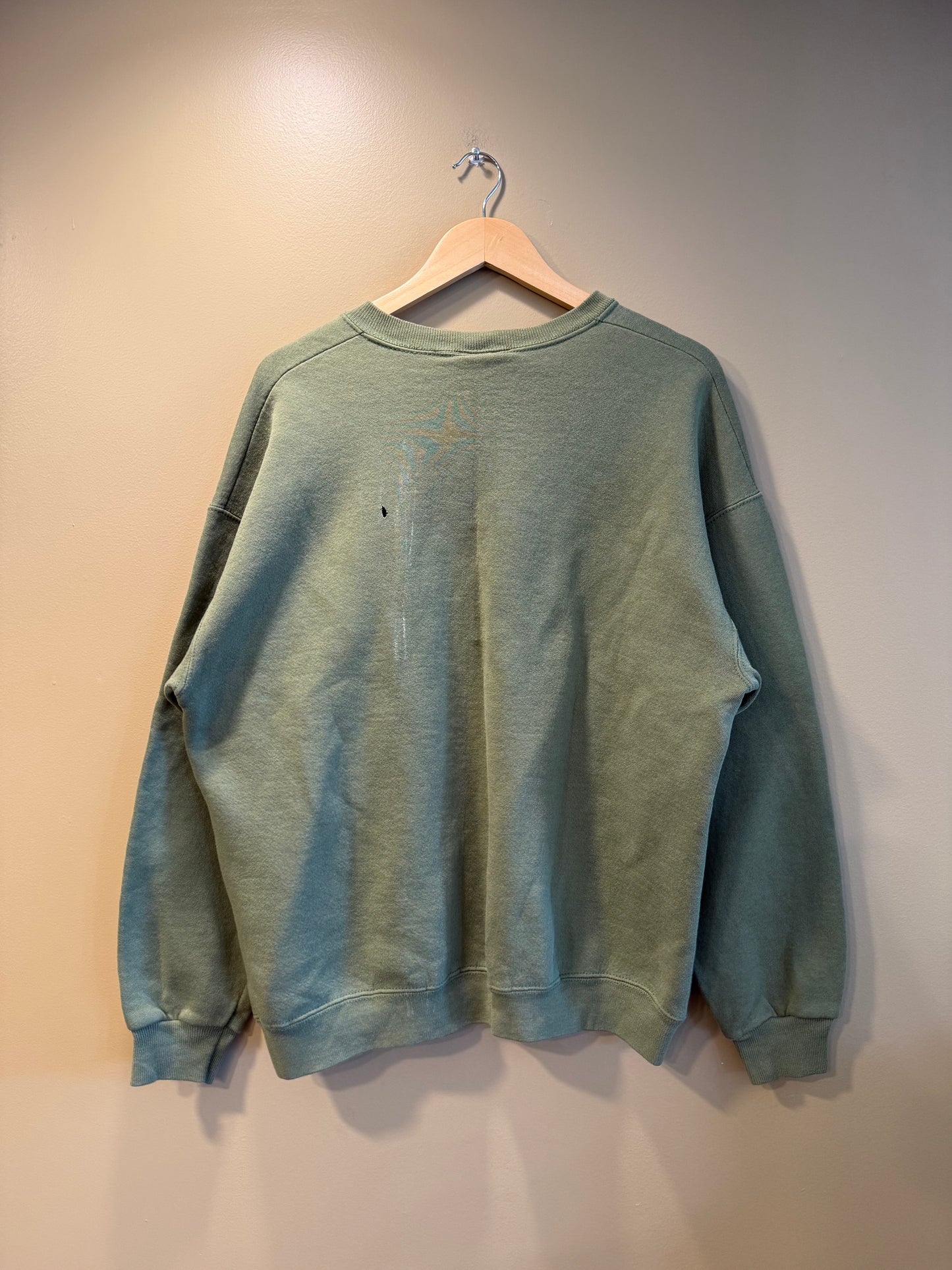 Vintage Deer Bowhunting Green Nature Crewneck Sweatshirt- XL