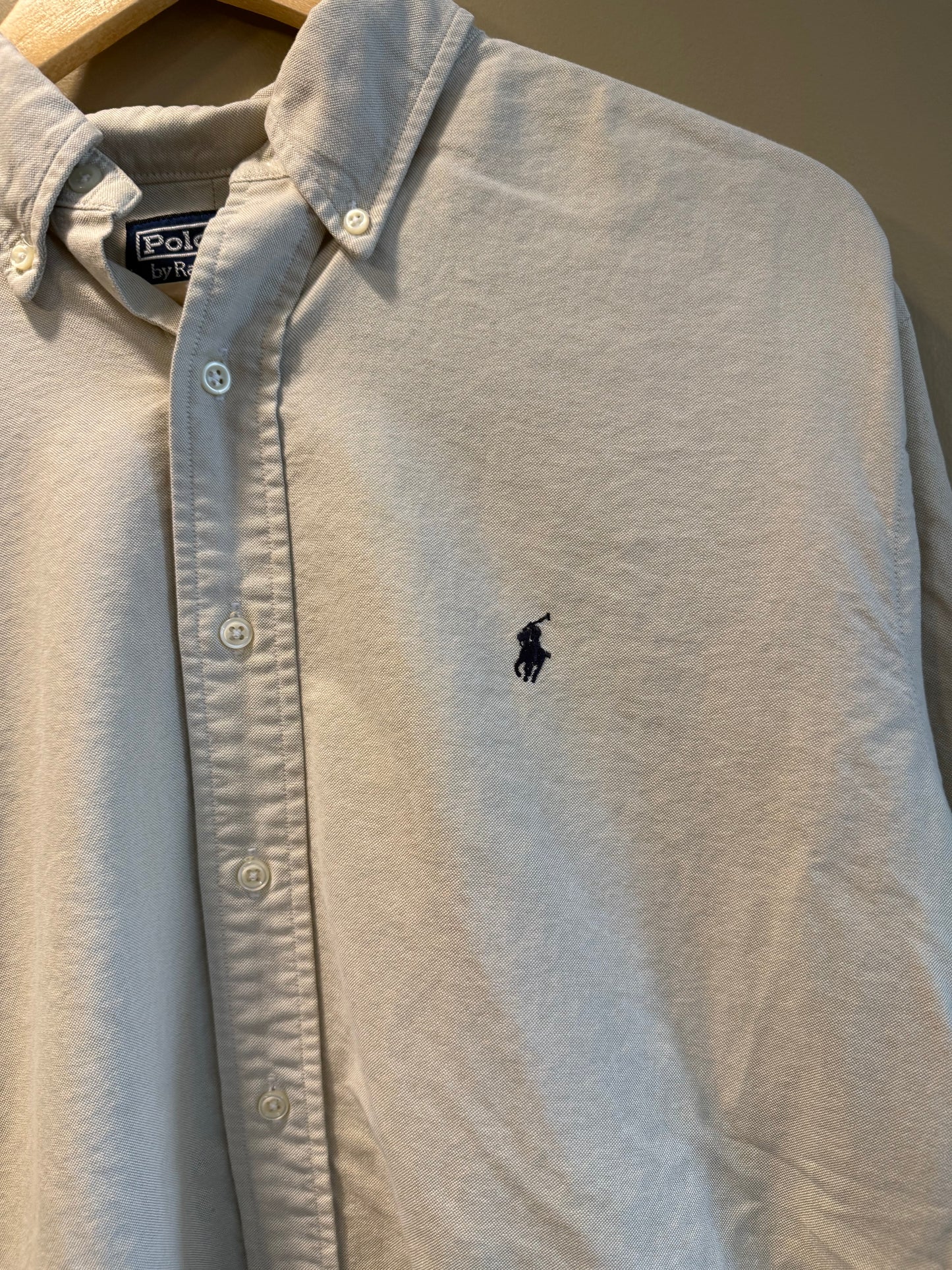 Vintage Polo Ralph Lauren Beige Button-Up Shirt- XL