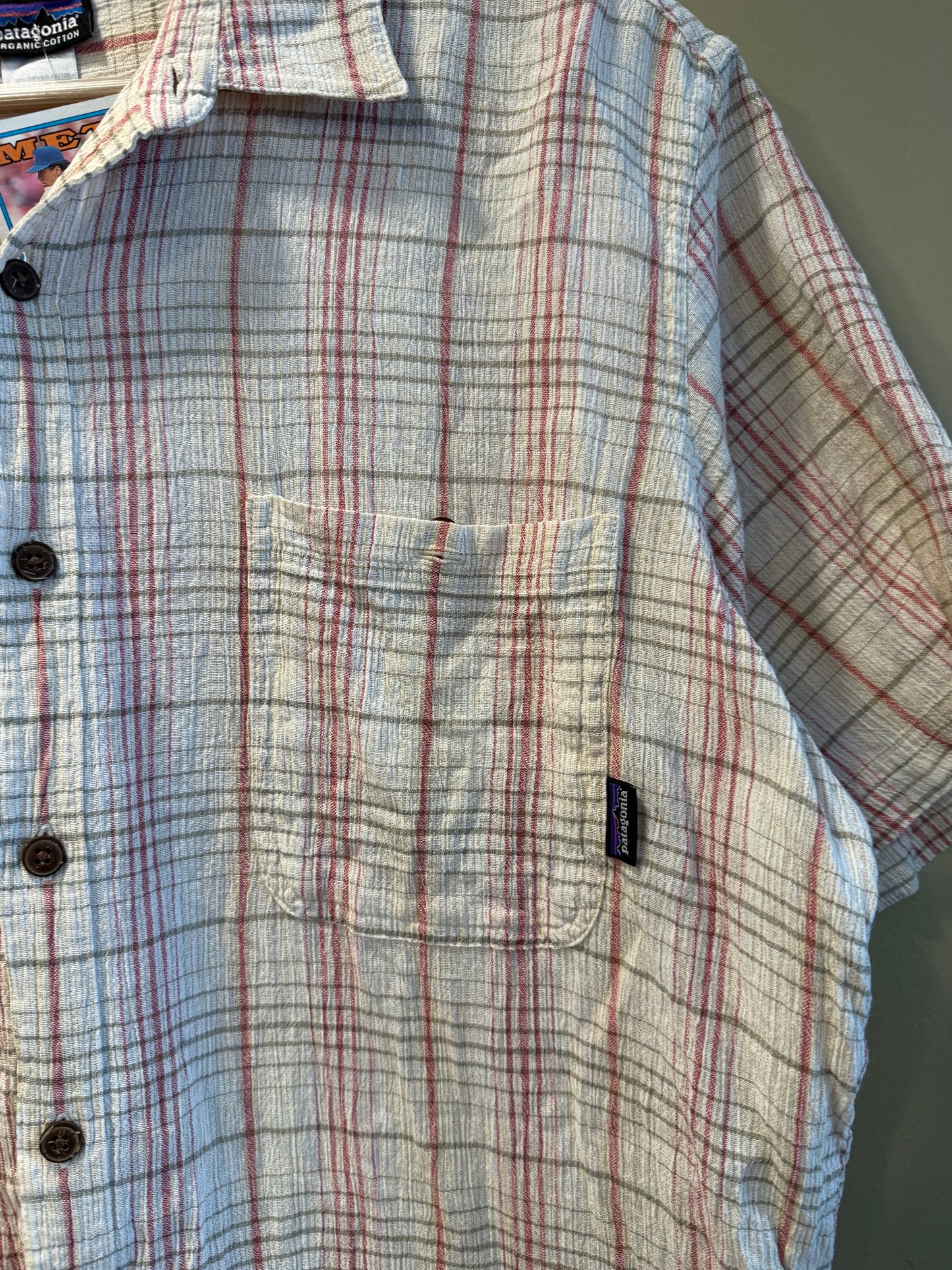 Vintage Patagonia Organic Cotton Checkered Button-Up Shirt- L