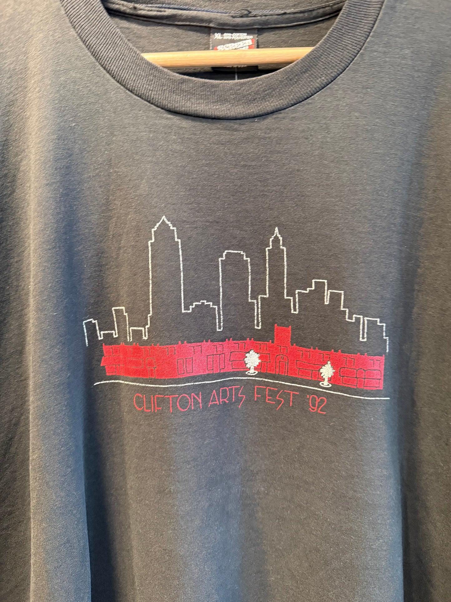 Vintage Clifton Arts Fest Black T-Shirt- XL