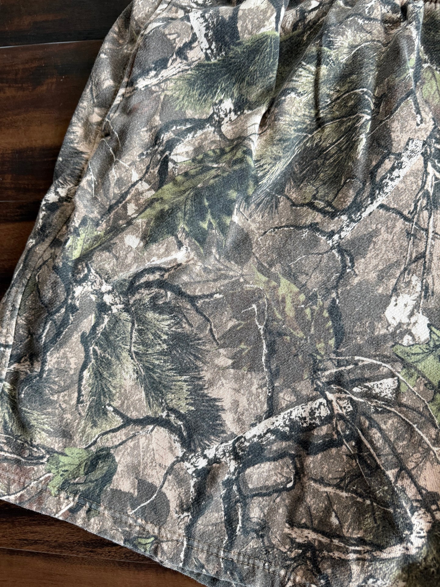 Vintage Real Tree Camouflage Sweat Shorts- 3XL