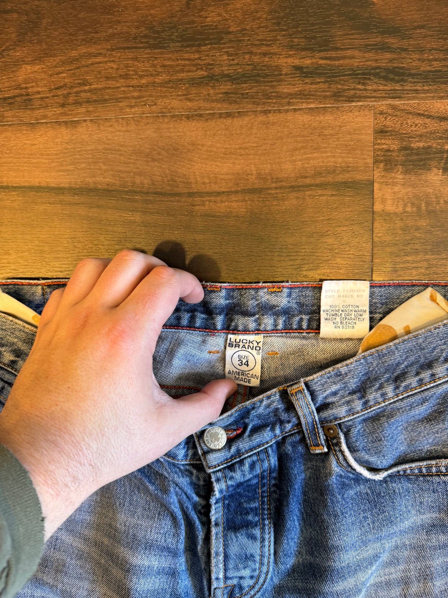Vintage Lucky Brand Light Wash Boot Cut Jeans- 34x30