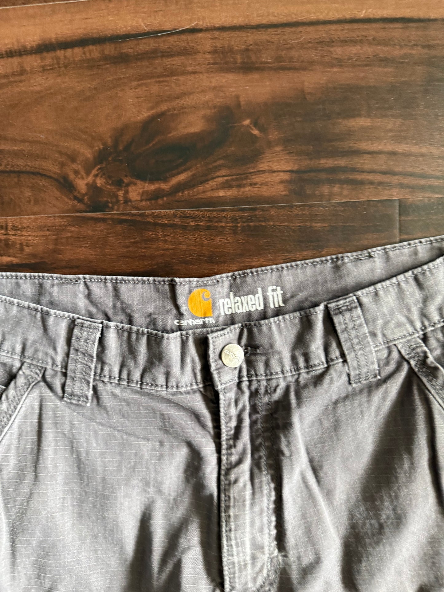 Carhartt Gray Relaxed Fit Cargo Shorts- 32