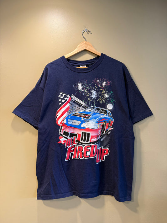 Vintage NASCAR Fired Up Racing T-Shirt- XL