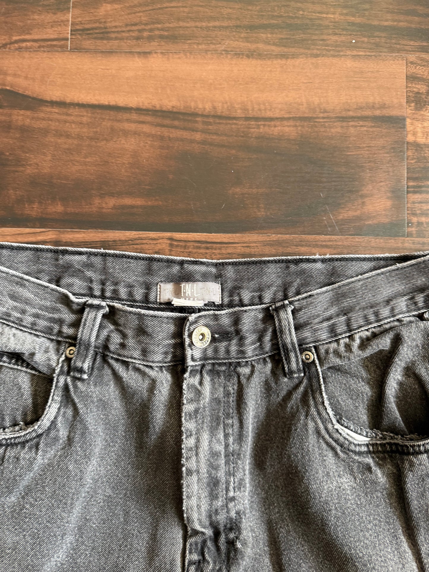 Vintage TNL Black Denim Jean Shorts- 34