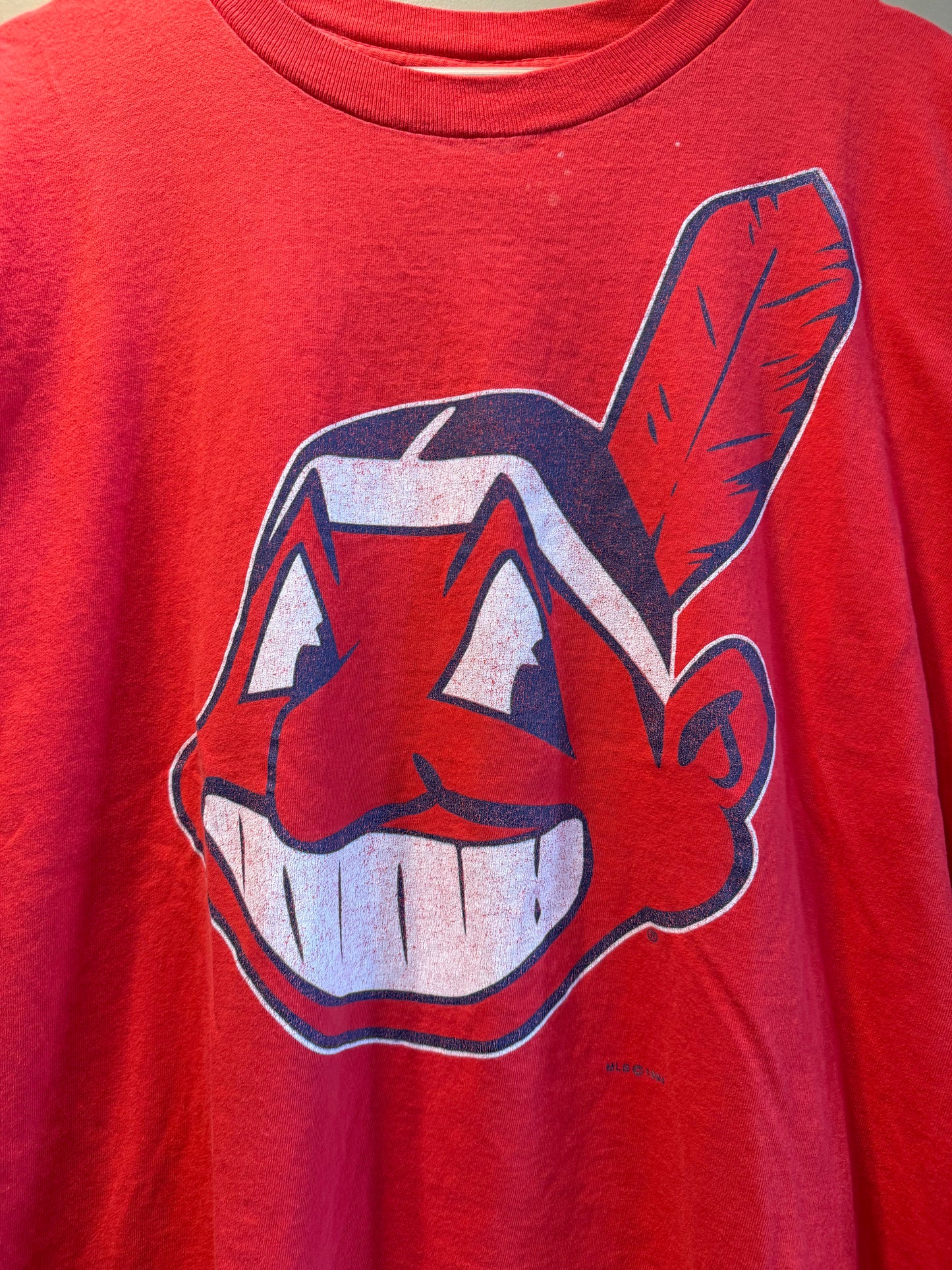 Vintage Cleveland Indians Red Big Chief Wahoo T-Shirt- L