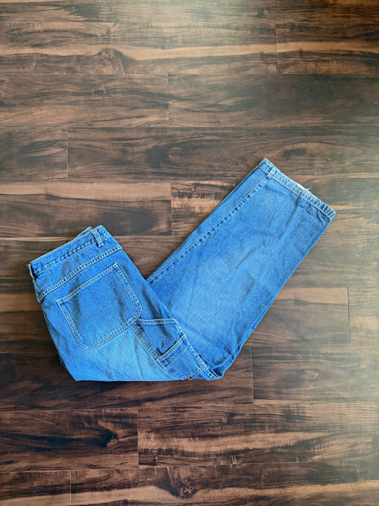 Vintage Y2K Plugg Carpenter Baggy Denim Jeans- 36x32