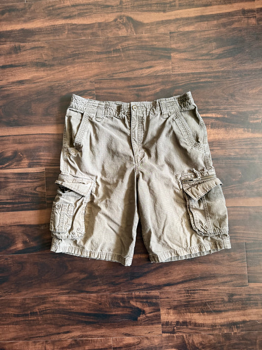 Vintage Midtown Dark Gray Cargo Shorts- 34