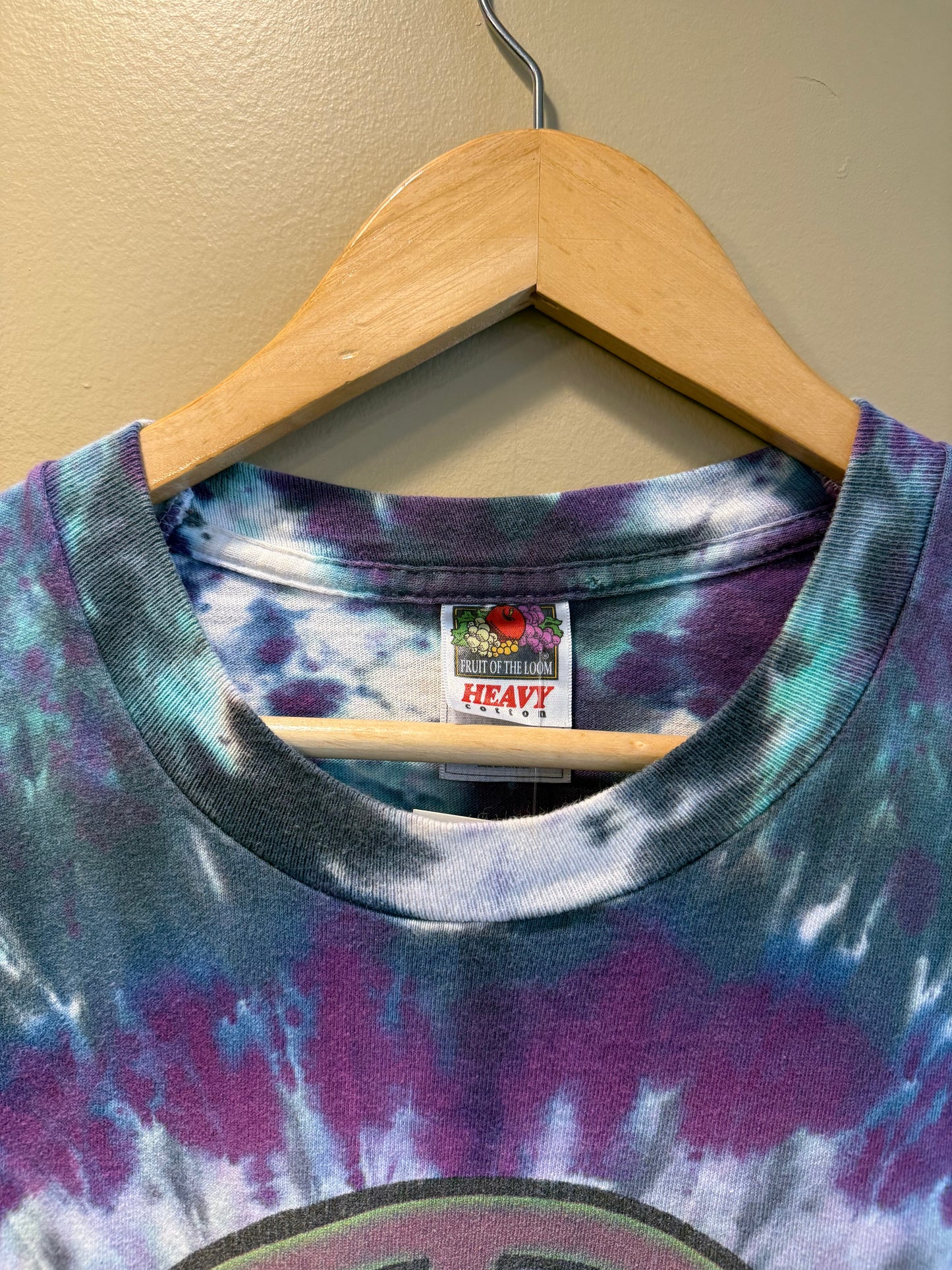 Vintage Space Peace Sign Tie Dye T-Shirt- XL